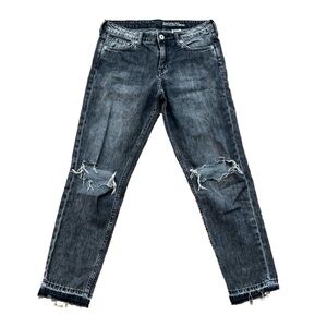 H&M Low Rise Distressed Black Jeans sz.25
